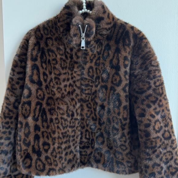 Rebecca Minkoff Vegan Fur Cropped Jacket - Picture 12 of 12